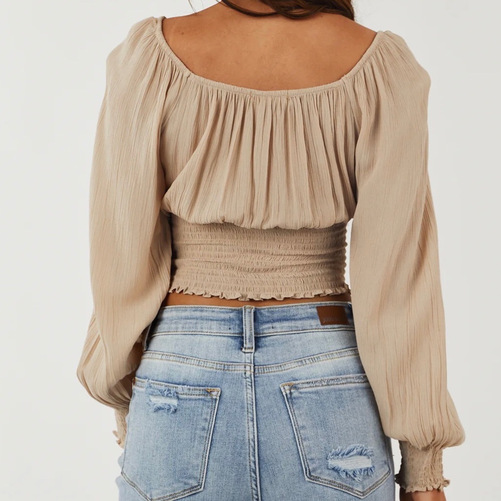 Smocked crop top